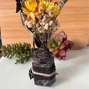 Crystal Flower Bouquet – Boho Spiritual Décor, Lace + Twine Wrap